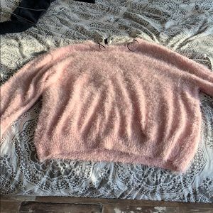 Fuzzy sweater top